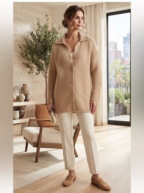 Margaret O'Leary beige cashmere blend sweater